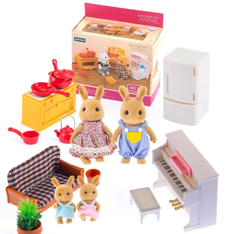 Kids Outdoor Kitchen Accessories - 1:12 miniatur furnitur rumah boneka miniatur
