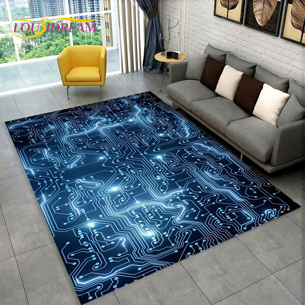 Kids Outdoor Area - Karpet Area Papan Sirkuit Chip 3D,