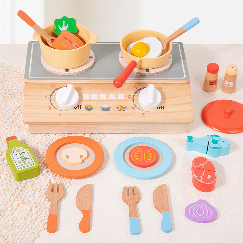 Mainan Dapur Kayu Kawaii untuk - Kids Outdoor Kitchen Accessories ulasan dan harga